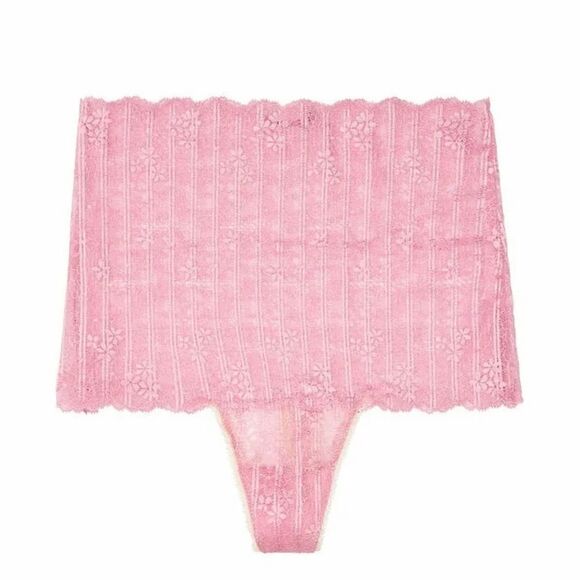 Victorias Secret High-waist Sexy Floral Lace Thong Panty dusk mauve Small - Picture 6 of 6